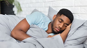 a man sleeping