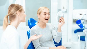 Patient after cosmetic dentistry in DuPont