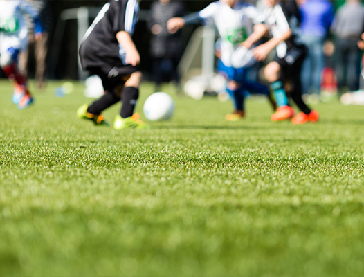 Kids playing soccer